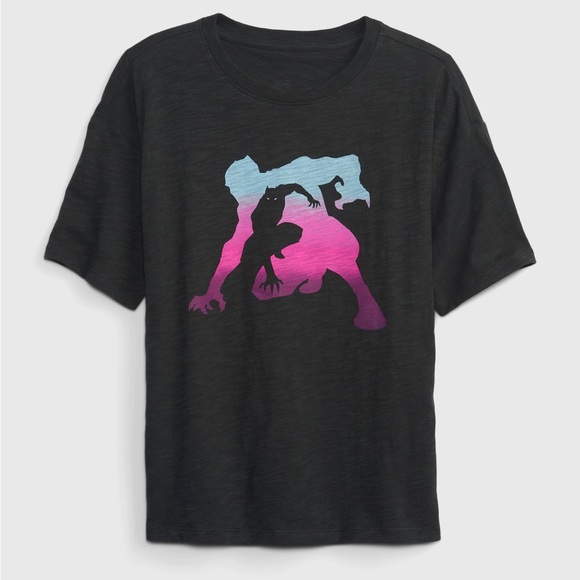NEW GapKids “Black Panther” Marvel Superhero Graphic T-Shirt Sz Small (6-7) - Picture 1 of 5